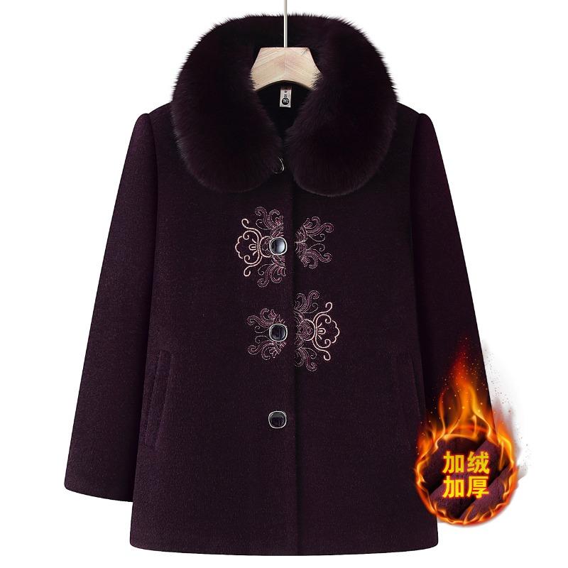 

Бабушкина зимняя одежда бархатная куртка из новой норки для пожилой женщины одежда для мамы топ зимняя одежда для пожилой женщины 6XL [Recommended 160-82.5kg] темно-фиолетового