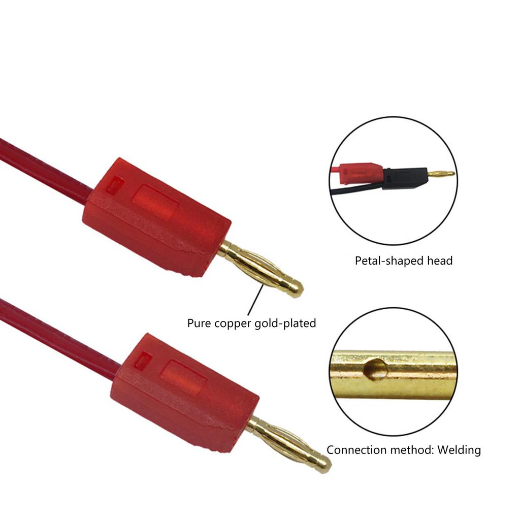 50cm/100cm 2mm Banana To Banana Plug Test Lead Measuring Line Stackable Banana Plug Wire Test Cable Lead for Multimeter