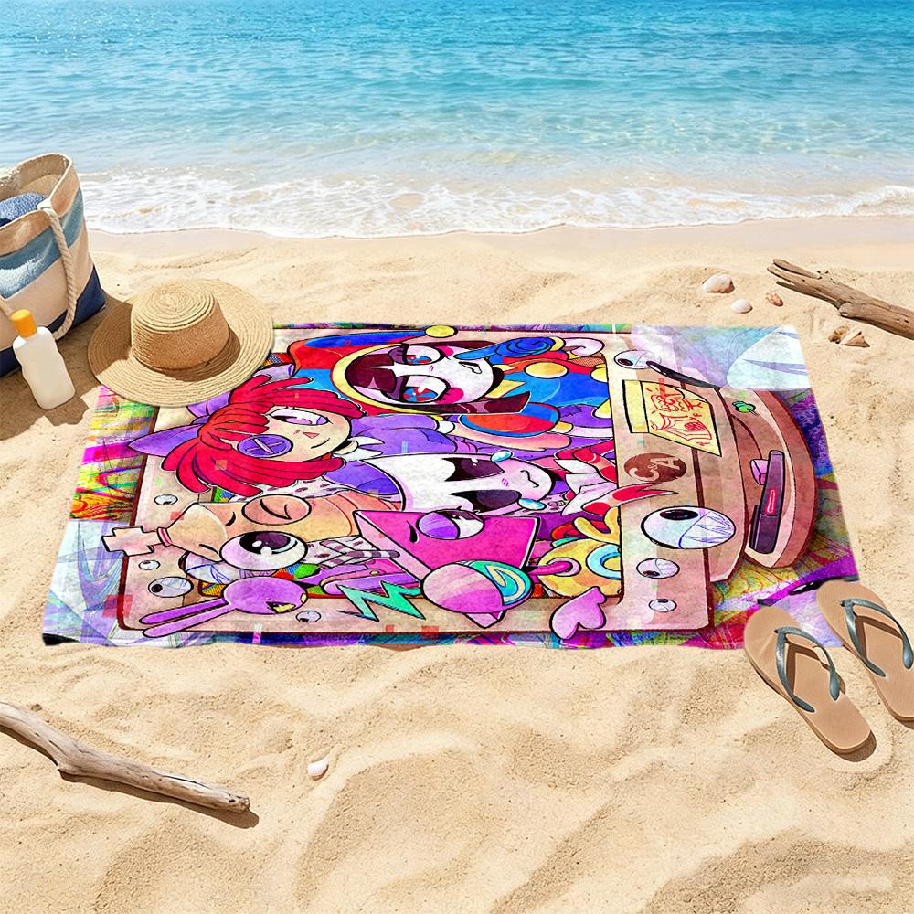 Digital Circus Beach Towel Soft Durable Quickdry Comfortable Lightweight