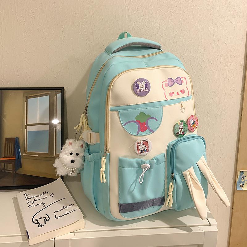 High Value College Style Fresh and Sweet Backpack Junior High School Students Lightweight Large Capacity Backpack