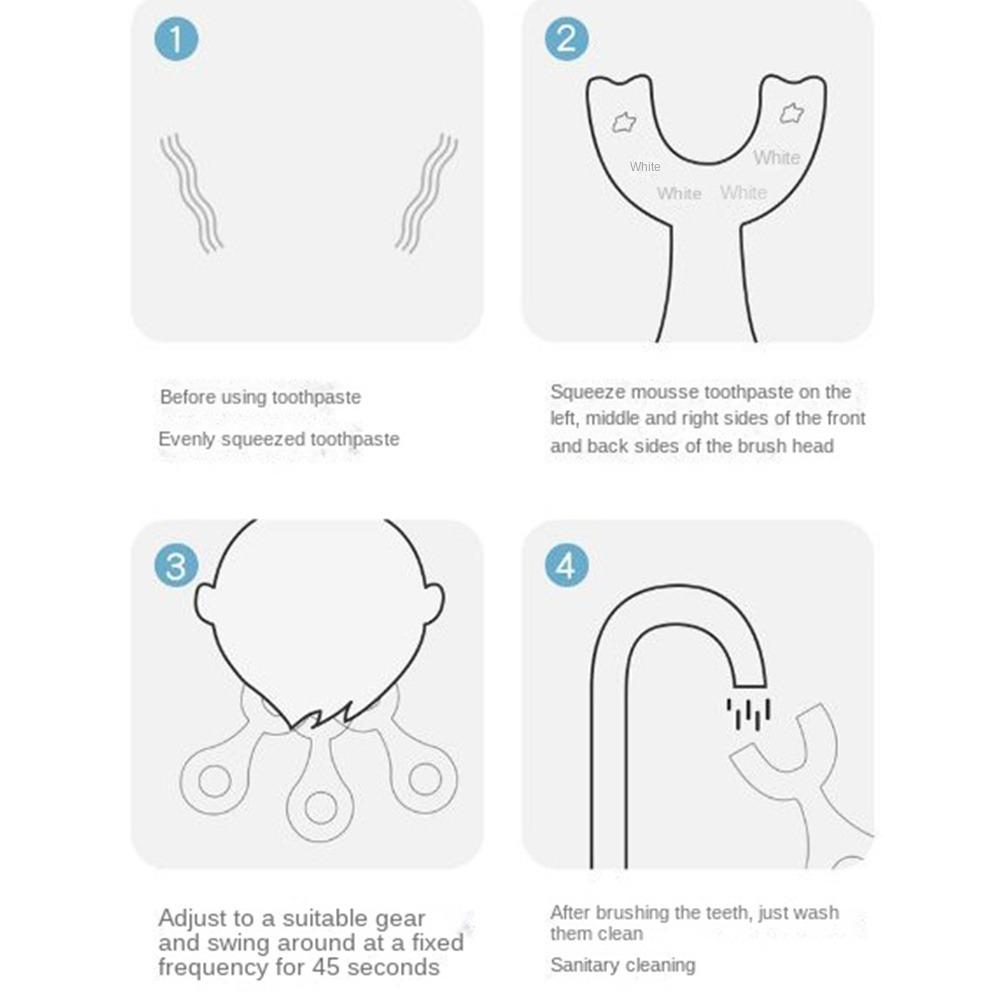 U Shape Fun Teeth Cleaning Tool 360 Degrees Toothbrush Soft Bristles New Baby Toothbrush Kids