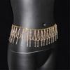 Blingbling Tassels Waist Chain Rhinestones Body Chain Jewelry For Night Club Bridal Shower Formal Occasion Accessories