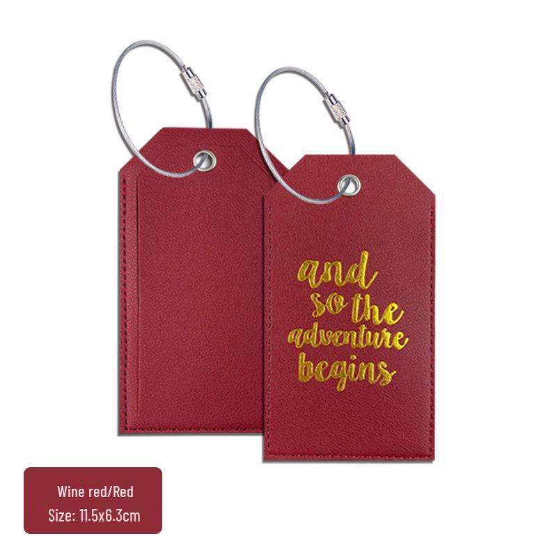 Double-Sided Leather Luggage Tag with Signature Paper Insert