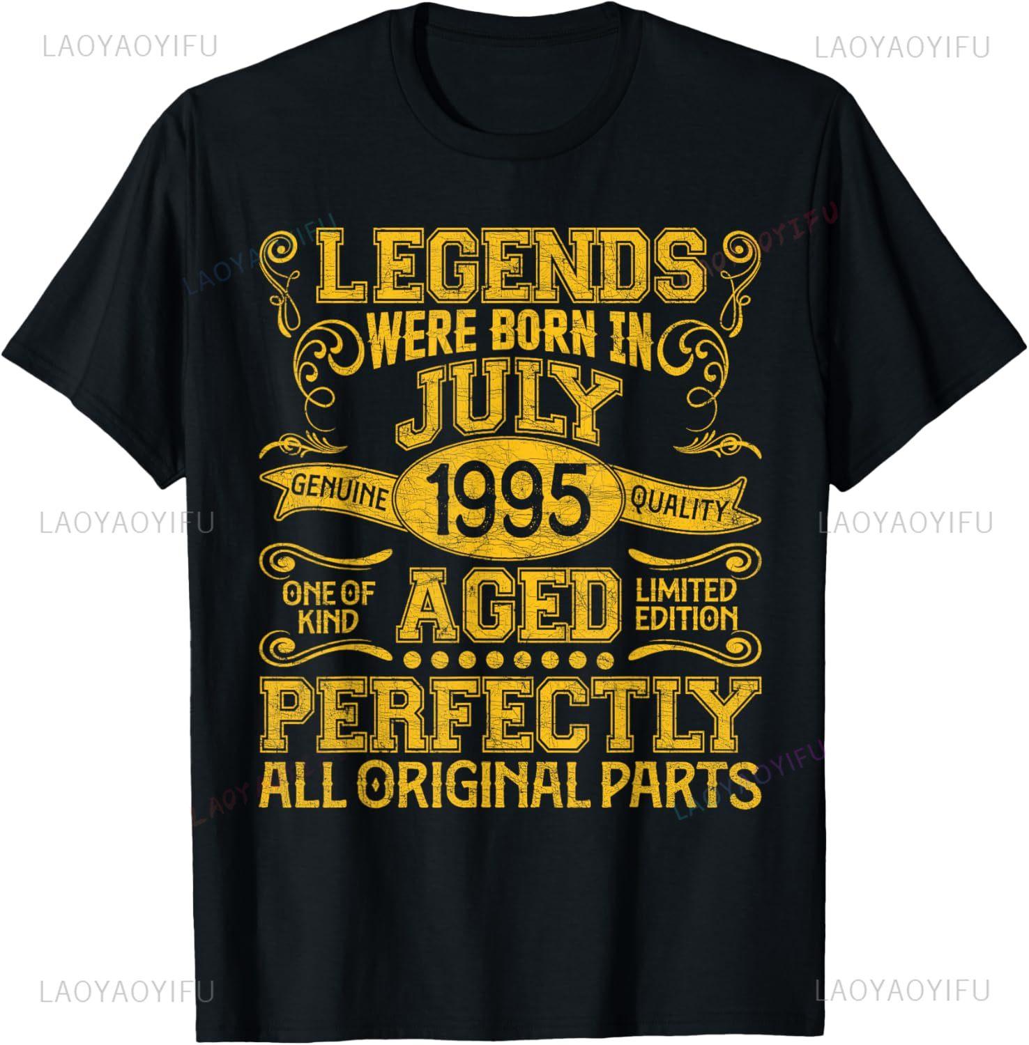 Vintage 1995 Limited Edition 30th Birthday Gifts 30 Year Old TShirt Unisex Summer Streetwear Tops Customizable Summer Tops S