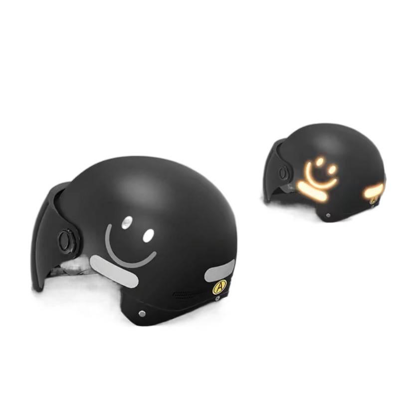 Certified Smiley Face Sun Protection Helmet for Electric Scooters and Motorcycles