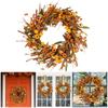 Artificial Wreath Thanksgiving Wreath for Front Door Window Hallway Farmhouses Thanksgiving Centerpieces Decoration