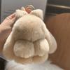 Hair Bow Plush Rabbit Keychain Rabbit Fur Bag Hanging Pendant Accessory Rabbit Plush Keychain  Car