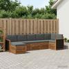 Corner Sofa Set with Cushions 6 pcs Natural and Anthracite