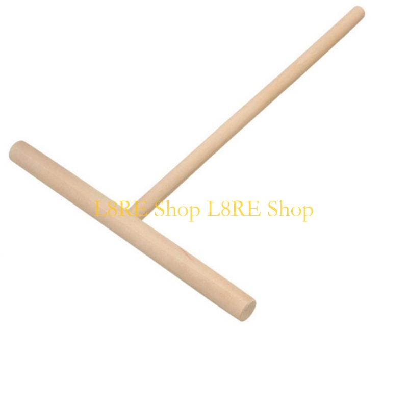 L8RE T-Shaped Pancake Utensils Crepe Non-Stick Wooden Spreader And Spatula Rake Spreading Pie Pancake Tools