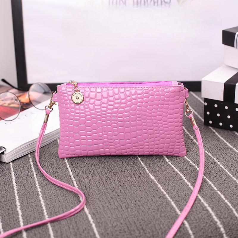 Alligator Small Square Bag Women's Coin Bag Hand Shoulder Crossbody Bag Leather Key Mobile Coin Purse