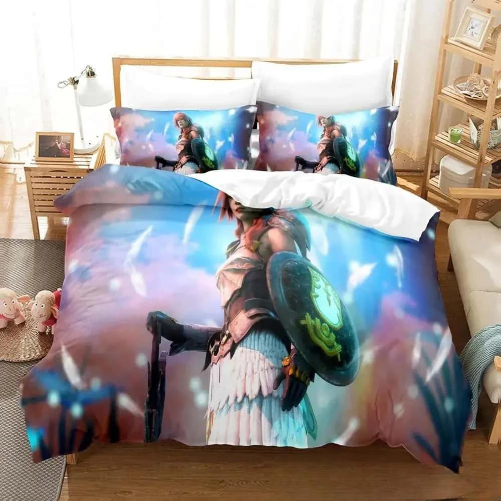 New 3D Printed Anime Game Final Fantasy Xiii-2 Bedding Set Boys Girls Twin Queen King Size Duvet Cover Pillowcase Bed Boys Adult