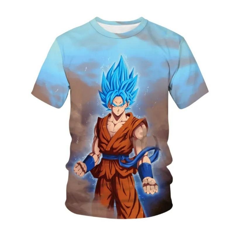 2026 Fashion New Dragon Ball Multi Character 3D Printed T-shirt Fitness Sports Anime Exhibition Short Sleeve T-shirt