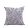 Flocking Geometric Strips Pattern Throw Pillow Cover without Filling Home Decoration