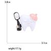 Enamel Teeth Pin for Women Unisex Rhinestone Cartoon Tooth Brooch Event Party Backpack Decoration Clothes Accessories