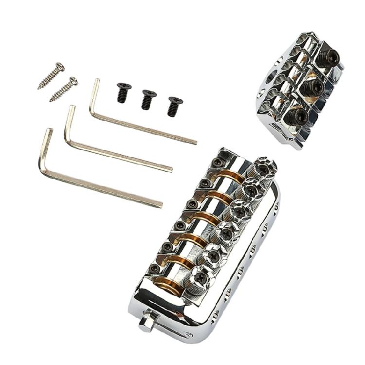 Electric Bass Fixed Bridge 6 String Double Channel Professional Bass Accessory Fixed Bridge Bass Guitar Part for Guitar 1