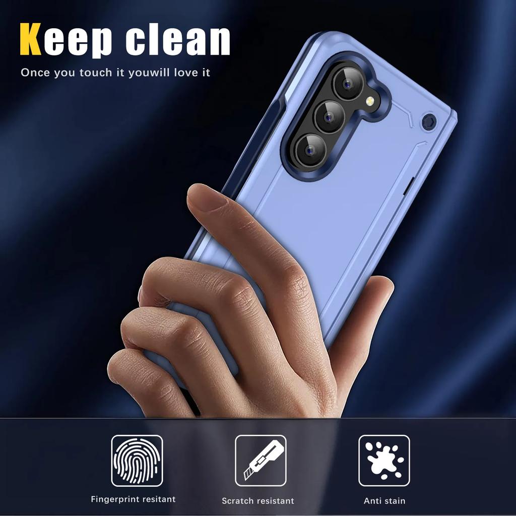 Do Samsung Z Fold 5 Fold5 etui ochronne na telefon komórkowy do Samsung Galaxy Z Fold 5 5G dwuwarstwowe etui z zawiasami