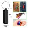 New Premuim Portable Mini Waterproof Aluminum Pill Box Cases Container Organizer Storage for Vitamin Fish Oils Keychain Earplug