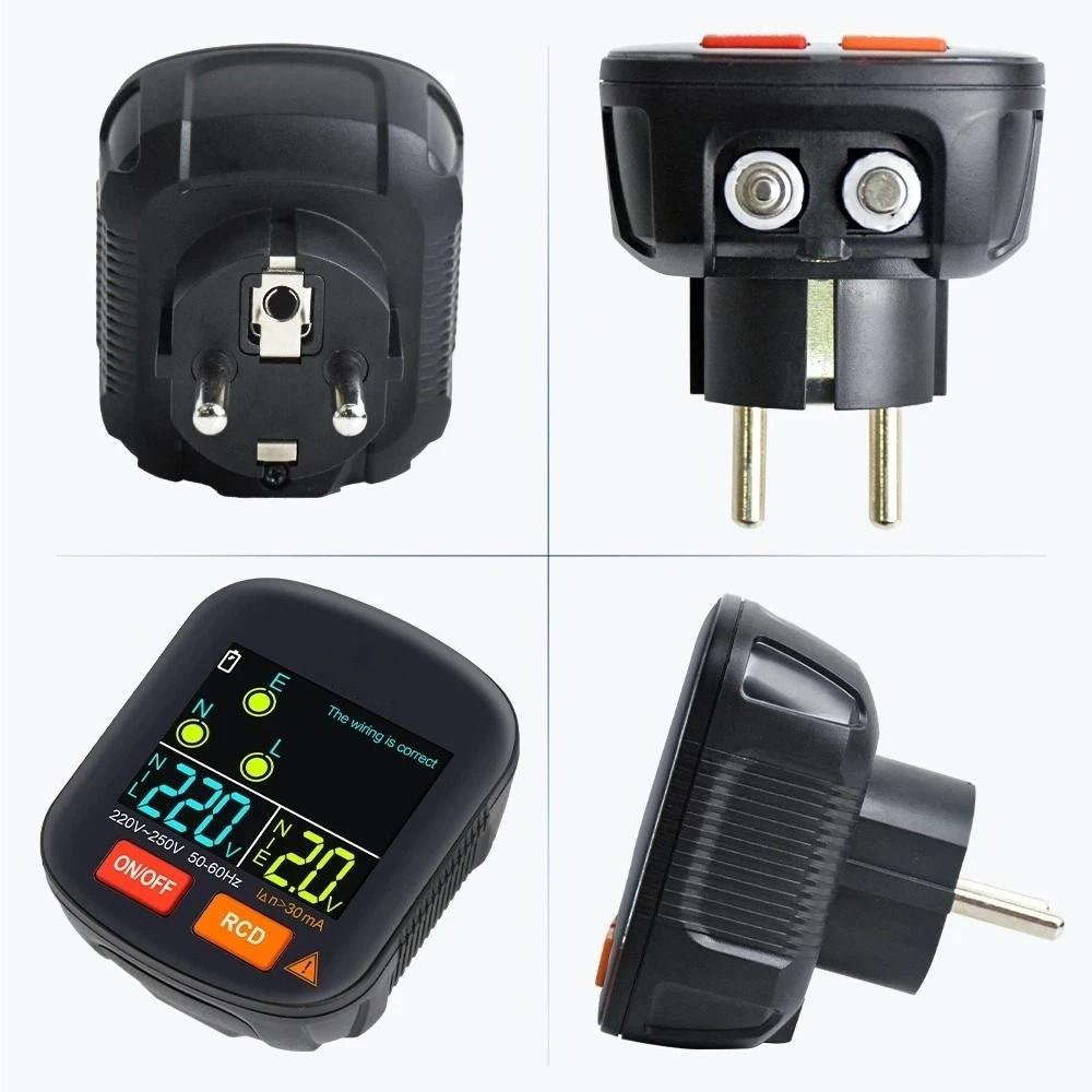 Digital Smart Socket Detector Ground Zero Line Digital Outlet Voltage Test  Electrical Testing