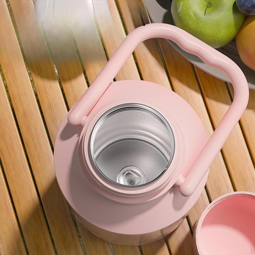 Insulated Water Bottle Drink 1000ml Portable with Handle Thermal Mug for Running