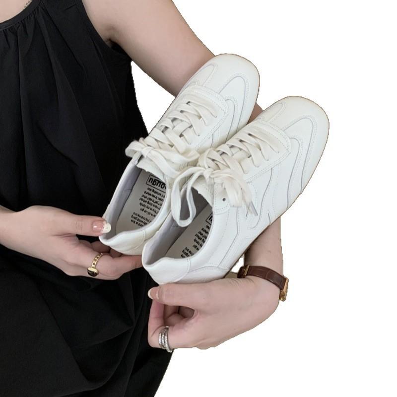 Retro little white shoes women's 2025 new autumn versatile soft-soled Agande training shoes non-slip casual sports shoes
