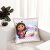 Gabbys Dollhouse Cartoon Pillowcase Printed Polyester Cushion Cover Decoration Pillow Case Cover Home Square 45*45Cm