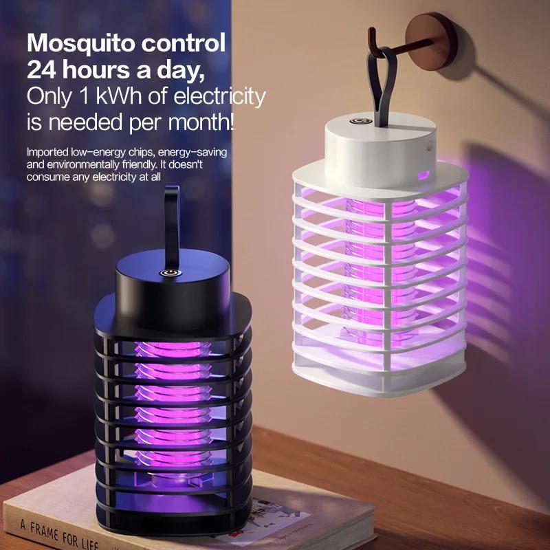 Lampa na komary 2 szt. USB Ładowalna Przenośna Elektryczna Pułapka na Muchy Lampa owadobójcza Zewnętrzna Bezpieczna Cicha Lampa przeciw komarom