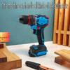 10mm Brushless Cordless Electric Impact Drill Driver 2-Speed Power Tool for Home Renovation Construction 18V Battery No Battery