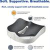 Seat Cushion For Long Sitting Hours On Office/Home Chair, Car, Wheelchair -Memory Foam For Hip, Tailbone, Coccyx, Sciatica CDN