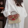 Fashion Straw Women's Bag New Trend Spring and Summer Handbag Beach Messenger Bag Shoulder Box Bag