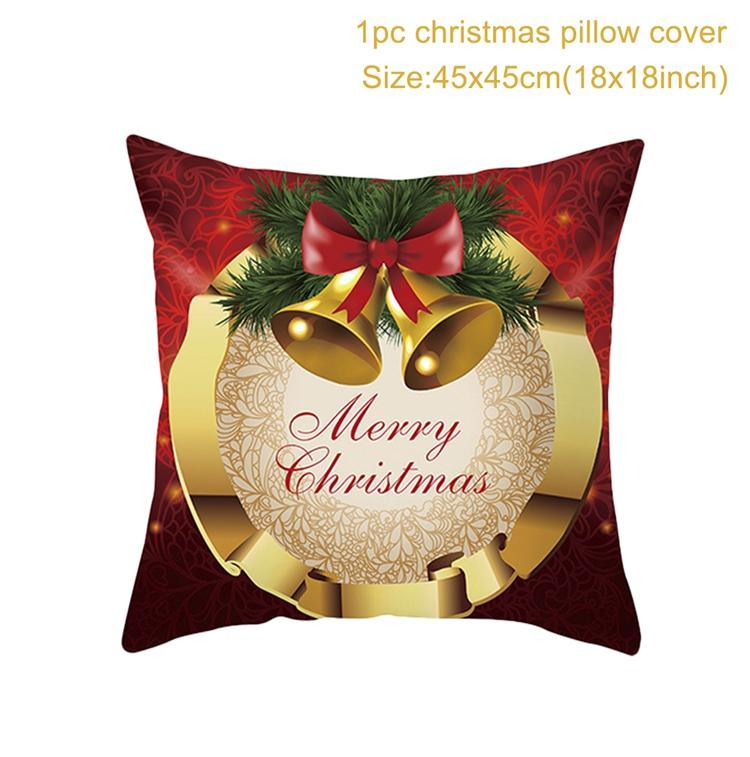 

Christmas Cushion Cover Merry Christmas Decorations for Home 2022 Christmas Ornament Navidad Noel Xmas Gifts Happy New Year 2023 45x45cm