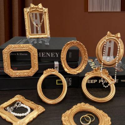 Retro Style Gold DIY Shadow Box Frame DIY European Retro Mini Photo Frames 3D Relief Gold Wedding Photo Display Frames Gifts