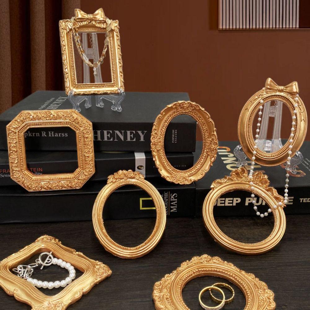 Retro Style Gold DIY Shadow Box Frame DIY European Retro Mini Photo Frames 3D Relief Gold Wedding Photo Display Frames Gifts