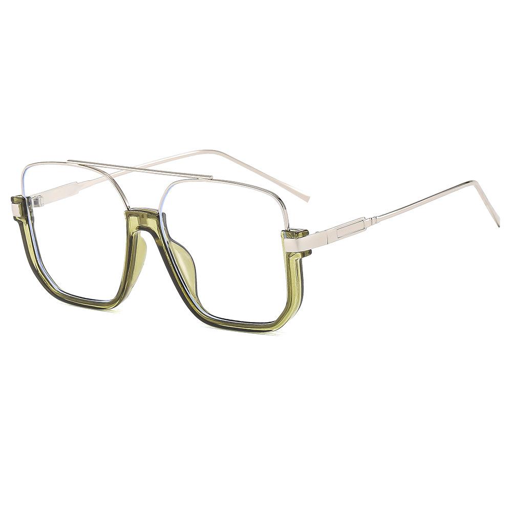 68259 Semi-Rimless Square Sunglasses for Men Women, Fashion Stylish Oversized Sun Glasses, Trendy Personalized Shades 603421
