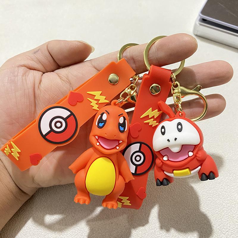 Cute Pokemon Key Ring Gengar Snorlax Mimikyu Anime Action Figure Toy Keyring Pendant Gift High Quality Perfect Gift