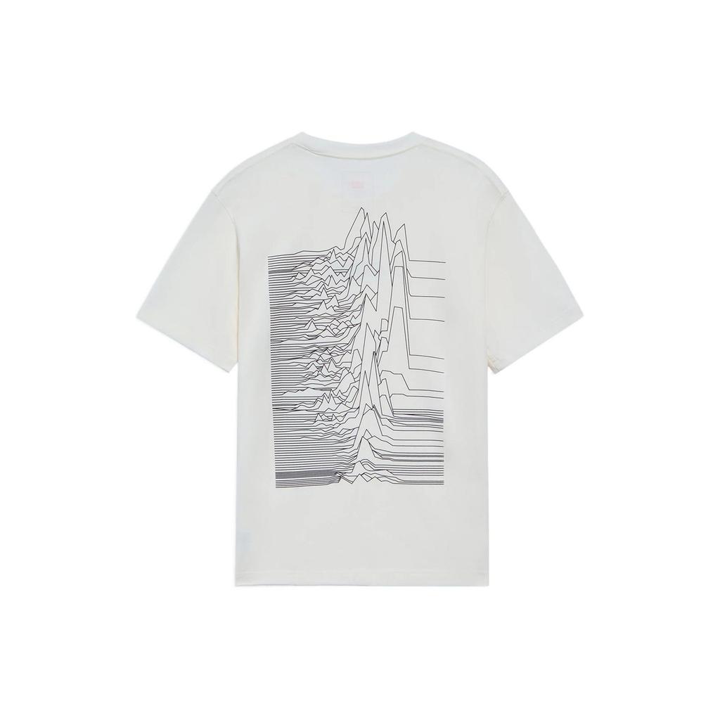 Li Ning China Li Ning T Shirts Unisex Ecru Crew Neck Moderate Straight Fit AHSS136-1