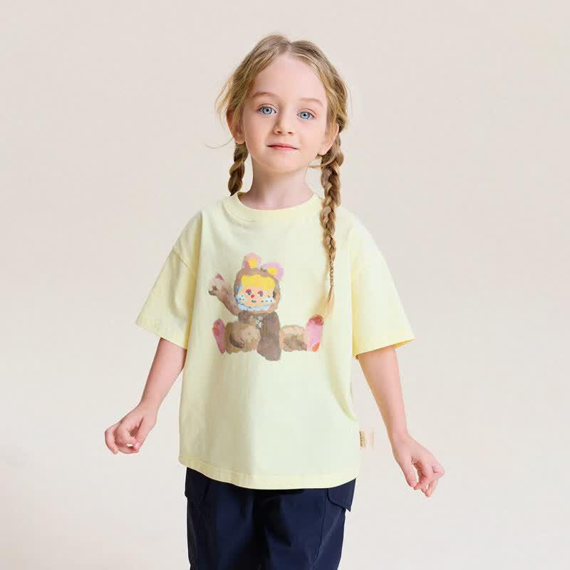 Yun er Ma Girls  Cartoon Print Cotton T-Shirt 130