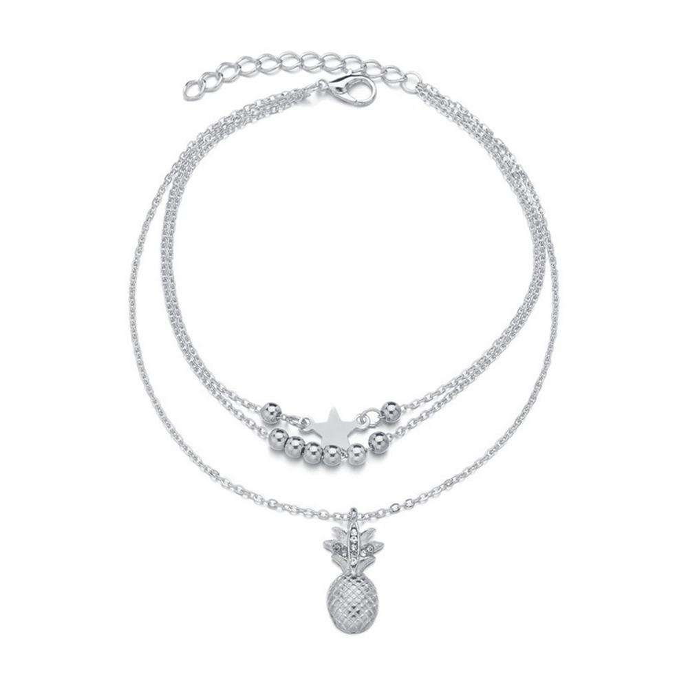 SUMENG New Ankle Chain Pineapple Pendant Anklet Beaded Summer Beach Foot Jewelry Fashion Style Anklets for Women Gifts 2025