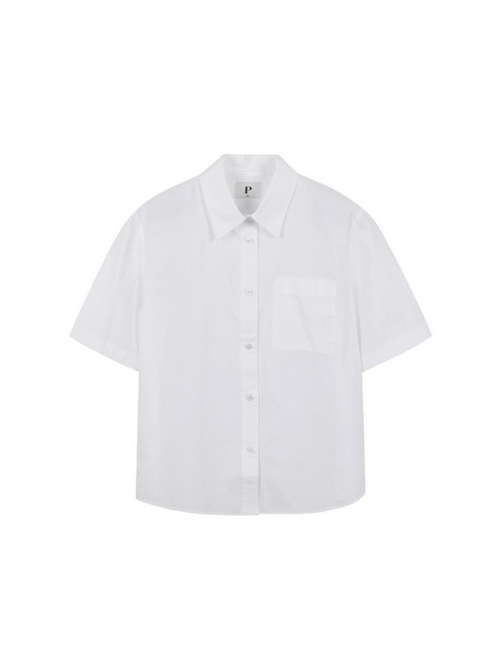 Polhaem Women'S) Poplin Short Sleeve Oversized Shirt_Phf2Wc2123