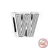 925 Sterling Silver Bead Letters Heart Leaves Circle Sparkling Clip Charms Fit Reflexions Bracelet Fine Jewelry
