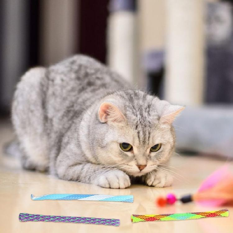 Juguete para afilar los dientes de los gatos Forma de tubo colorido para gatitos Masticar mejor Atrae a los gatos