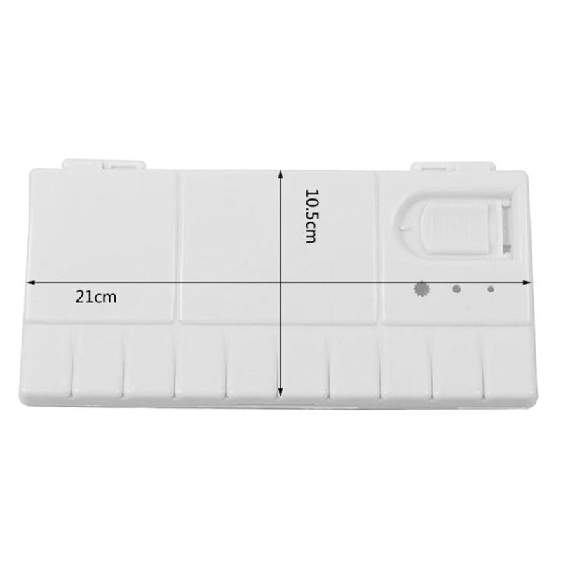 White Plastic Paint Palette Box Watercolor Tray With 25 Grids Flip Cap Folding Art Tool Supplies