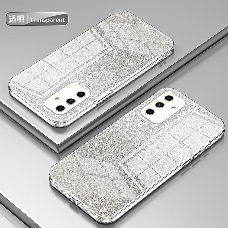 Applicable To Samsung A57 Electroplating Glitter Mobile Phone Case A37 Transparent A17 All-inclusive A07 Anti-drop A56 Protective Case A36
