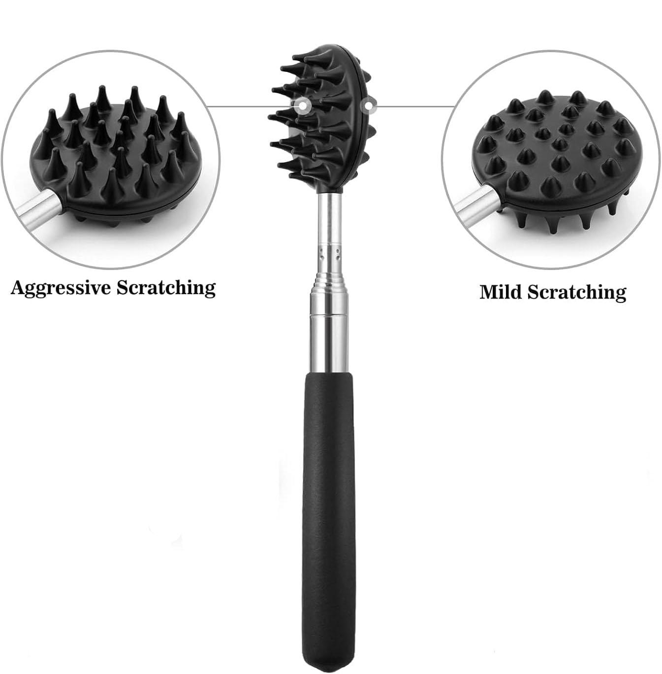 

Super Large Back Scratcher with 23 Teeth - Extra Wide Dual-Surface Extendable Tool for Deep Back & Body Reach for Men & Women чёрный