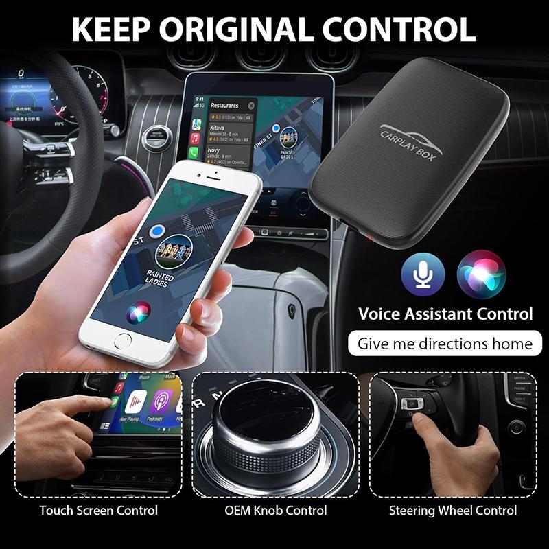 4 In 1 Smart Carplay Ai Box Wireless Carplay Adapter Android Auto Apple Carplay Car Multimedia Player For Mazda Benz Kia VW