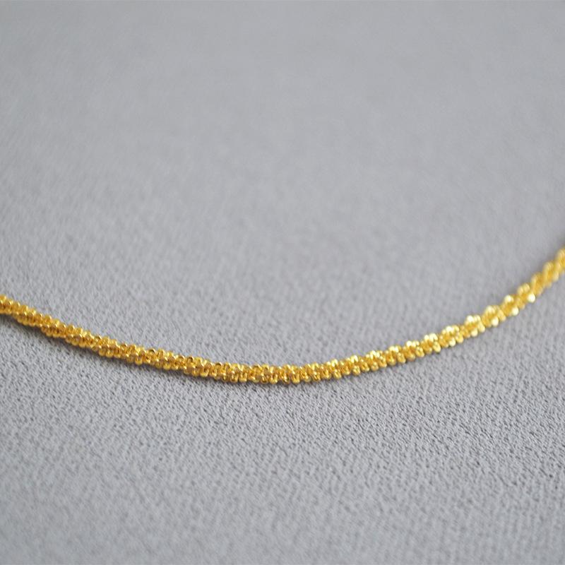 Minimalistyczny naszyjnik choker z 18-karatowego złota Gwieździste Niebo