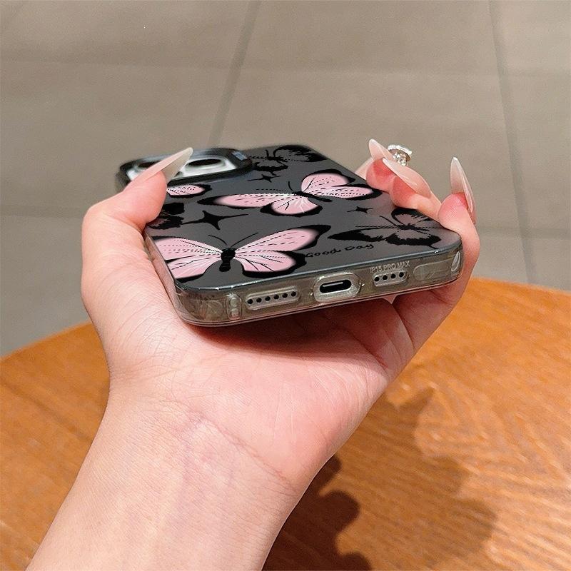 Premium butterfly for Apple 15promax mobile phone case 14plus niche 13 anti-drop iPhone11 female 1216