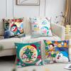 Cartoon Cute Pillow Case Sofa Living Room Bedroom Headboard Backrest Cushion Square Cushion D-Doraemons Nap Time