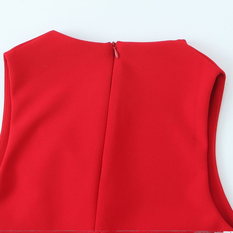 Kaslead New Arrival Women's Clothing Fashion Style Fashion Silm Three Colors Short Sleeveless Dress 1058151