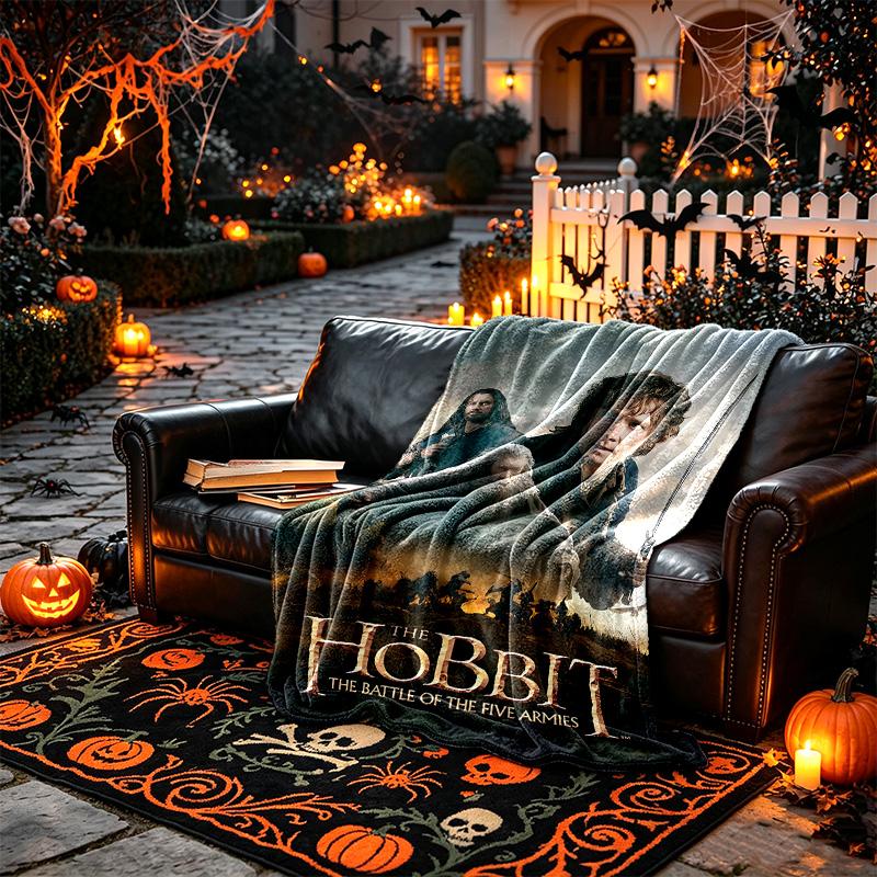 Hobbit Warrior Portrait Blanket Lightweight Print Throw Blanket For Couch, Bed, Car, A Heartfelt Gift for Your Family and Friends