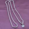 1pc Gorgeous Silvery Twisted Rope Chain Necklace, Long Sweater Chain For DIY Pendant Necklace